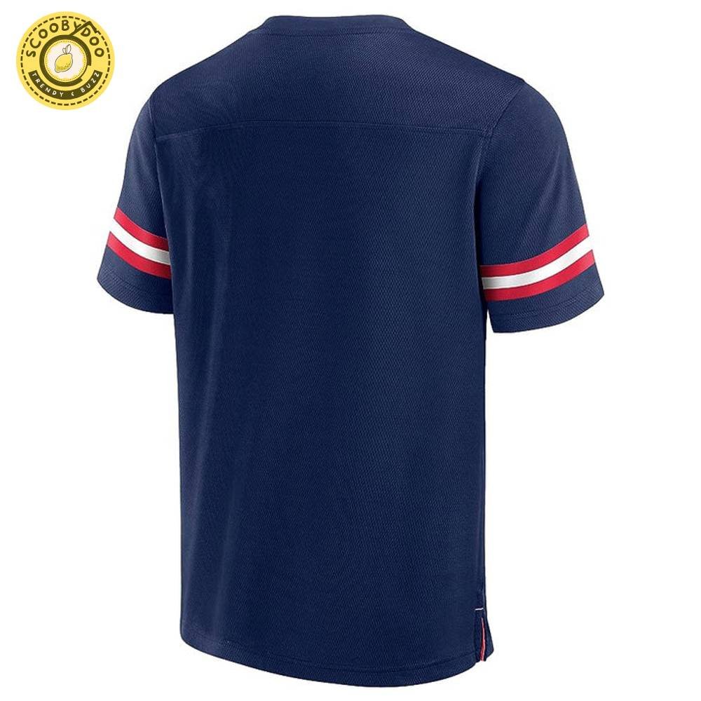 New England Patriots Nfl Hashmark V-Neck Short Sleeve Jersey New England Patriots Nfl Hashmark V-Neck Short Sleeve Jersey