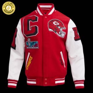 Nfl Kansas City Chiefs Mashup Men’S Rib Wool Varsity Jacket