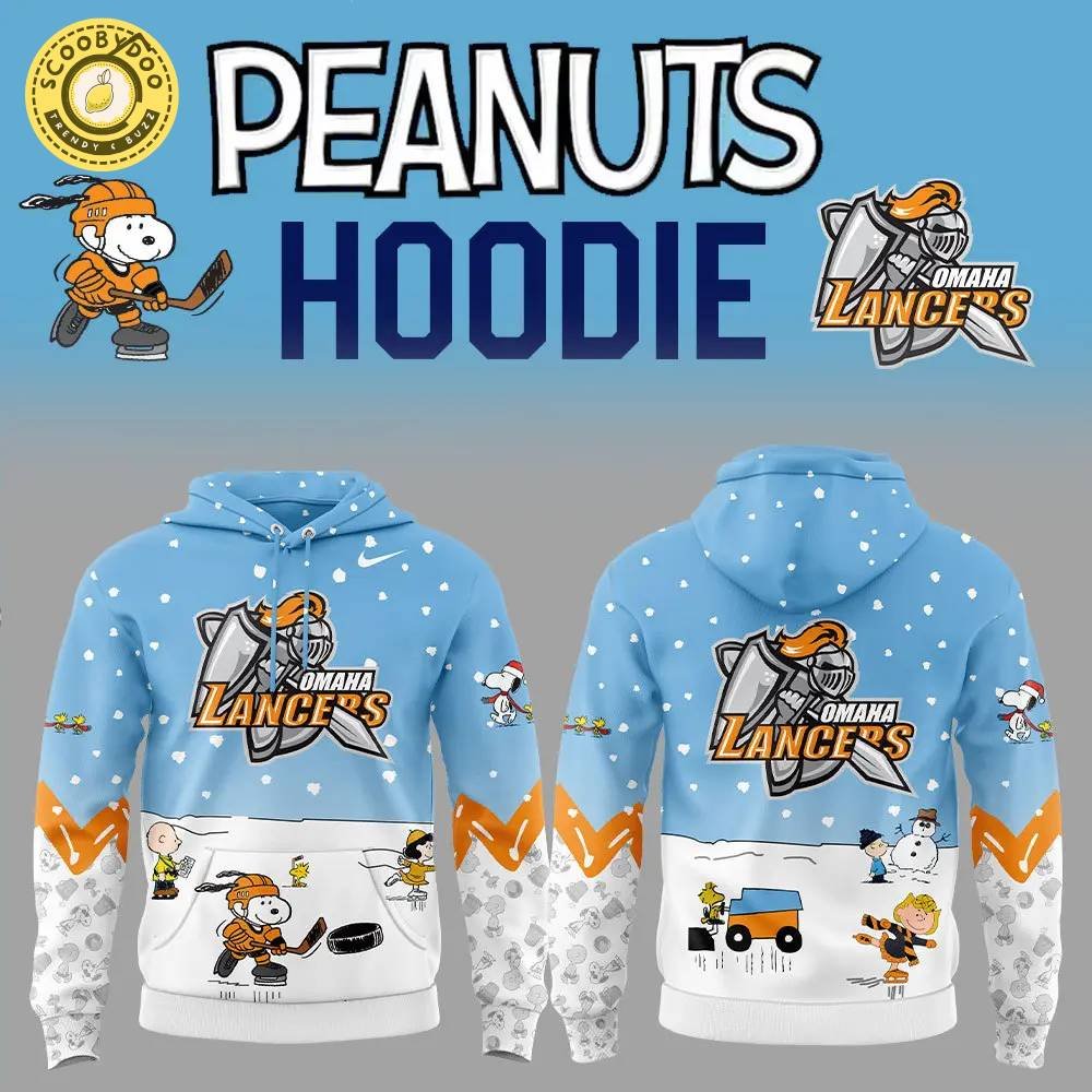 Omaha Lancers Peanuts & Snoopy Nike Hoodie Omaha Lancers Peanuts & Snoopy Nike Hoodie