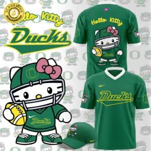 Oregon Ducks X Hello Kitty Limited Edition 2024 Football Green Jersey