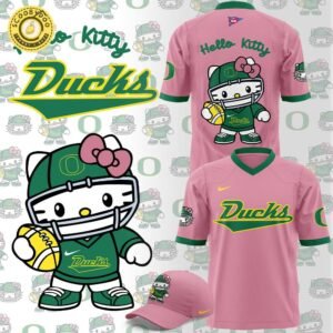 Oregon Ducks X Hello Kitty Limited Edition 2024 Football Jersey