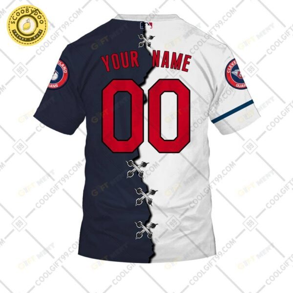 Personalized Mlb Cleveland Guardians Mix Jersey Tshirt