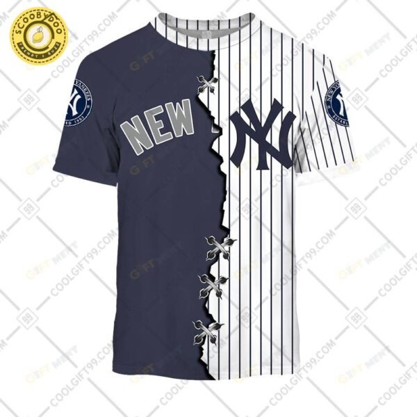 Personalized Mlb New York Yankees Mix Jersey Tshirt