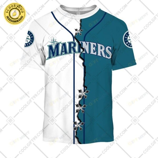 Personalized Mlb Seattle Mariners Mix Jersey Tshirt
