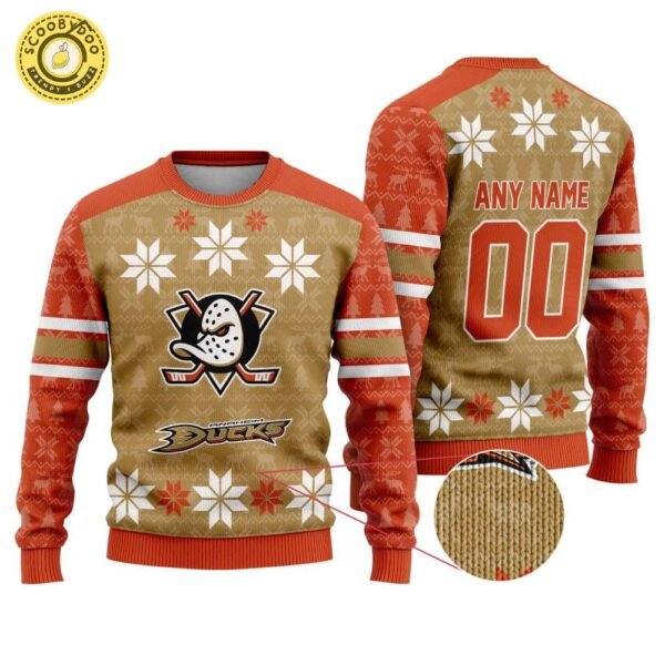 Personalized NHL Anaheim Ducks Special Ugly Sweater For Christmas