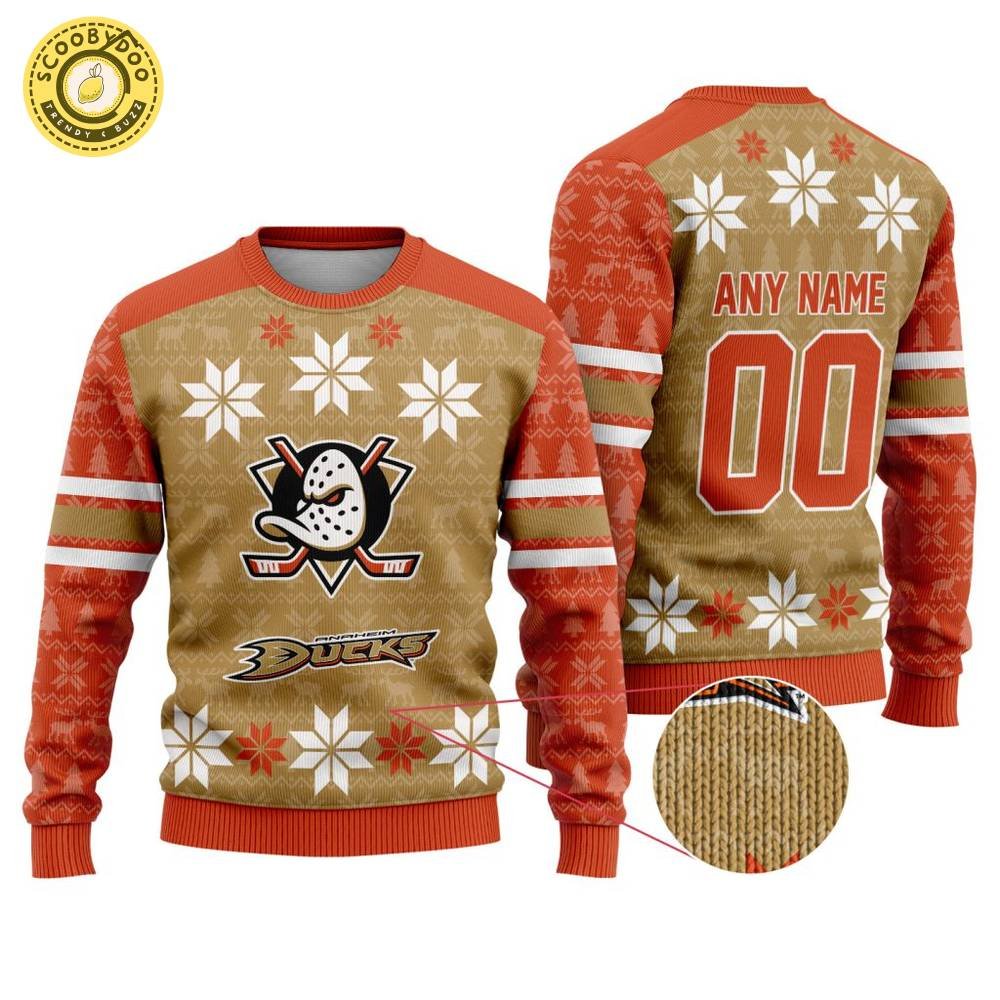 Personalized NHL Anaheim Ducks Special Ugly Sweater For Christmas Personalized NHL Anaheim Ducks Special Ugly Sweater For Christmas