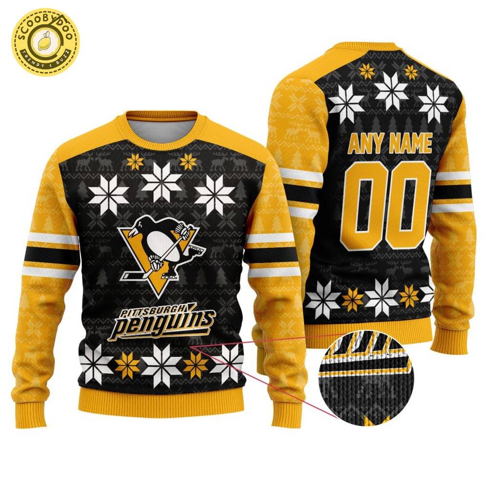 Personalized NHL Pittsburgh Penguins Special Ugly Sweater For Christmas Personalized NHL Pittsburgh Penguins Special Ugly Sweater For Christmas