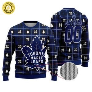 Personalized NHL Toronto Maple Leafs Ugly Sweater For Christmas