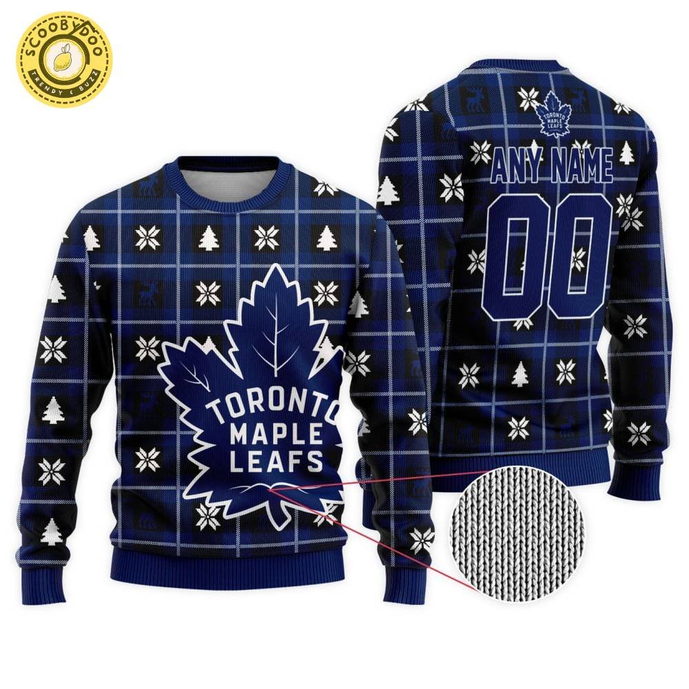 Personalized NHL Toronto Maple Leafs Ugly Sweater For Christmas Personalized NHL Toronto Maple Leafs Ugly Sweater For Christmas