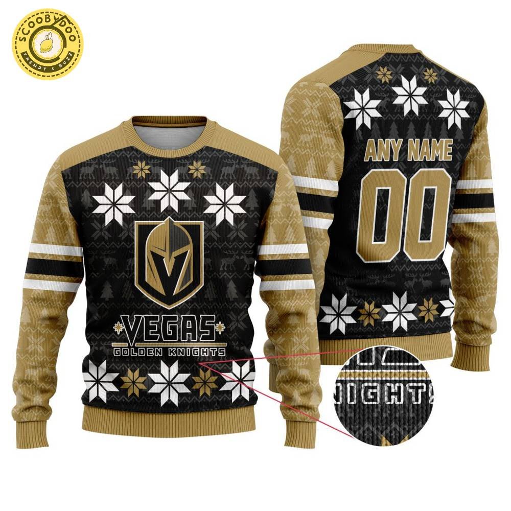 Personalized NHL Vegas Golden Knights Special Ugly Sweater For Christmas Personalized NHL Vegas Golden Knights Special Ugly Sweater For Christmas