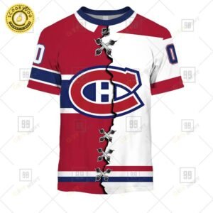 Personalized Nhl Montreal Canadiens Mix Jersey Tshirt