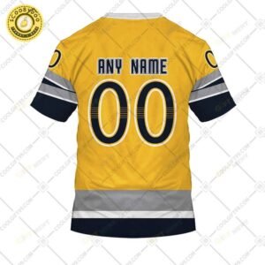 Personalized Nhl Nashville Predators Reverse Retro Style