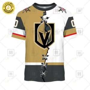 Personalized Nhl Vegas Golden Knights Mix Jersey Tshirt