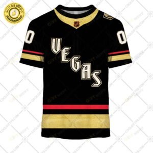 Personalized Nhl Vegas Golden Knights Reverse Retro Style Tshirt
