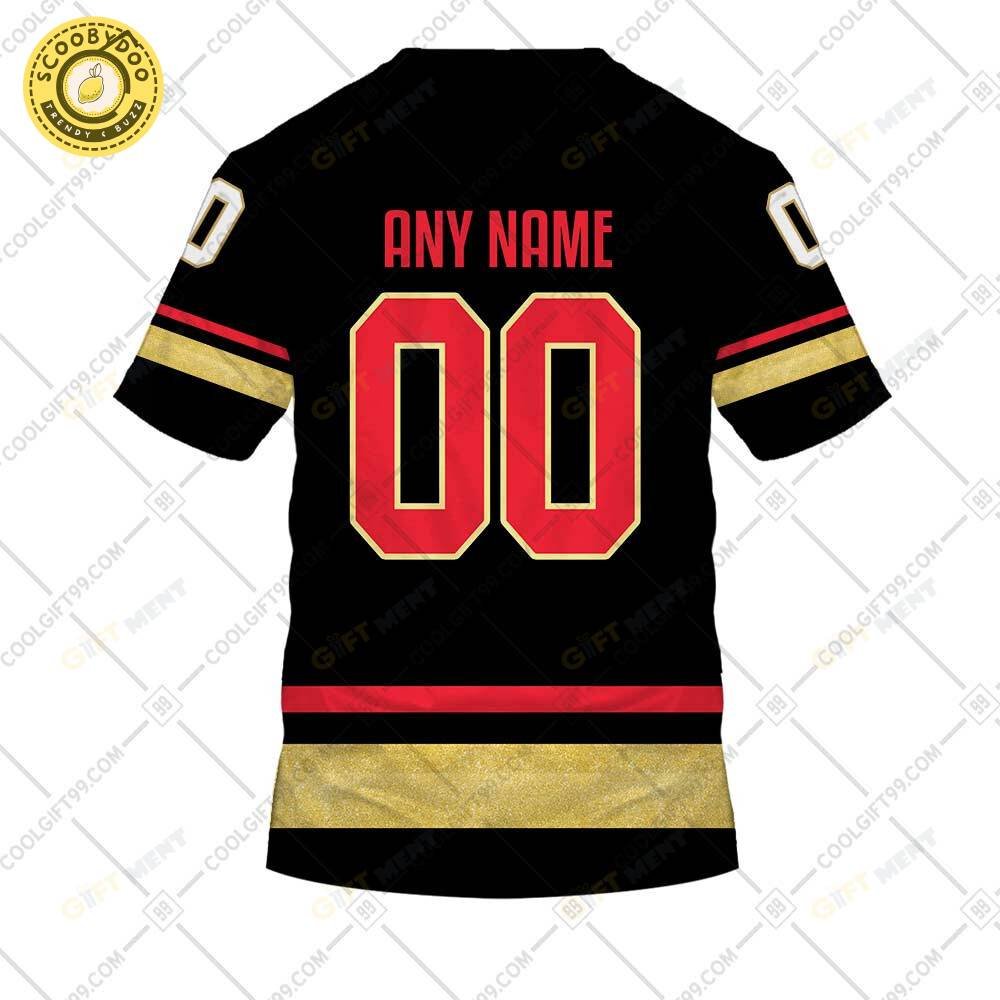 Personalized Nhl Vegas Golden Knights Reverse Retro Style Tshirt Personalized Nhl Vegas Golden Knights Reverse Retro Style Tshirt