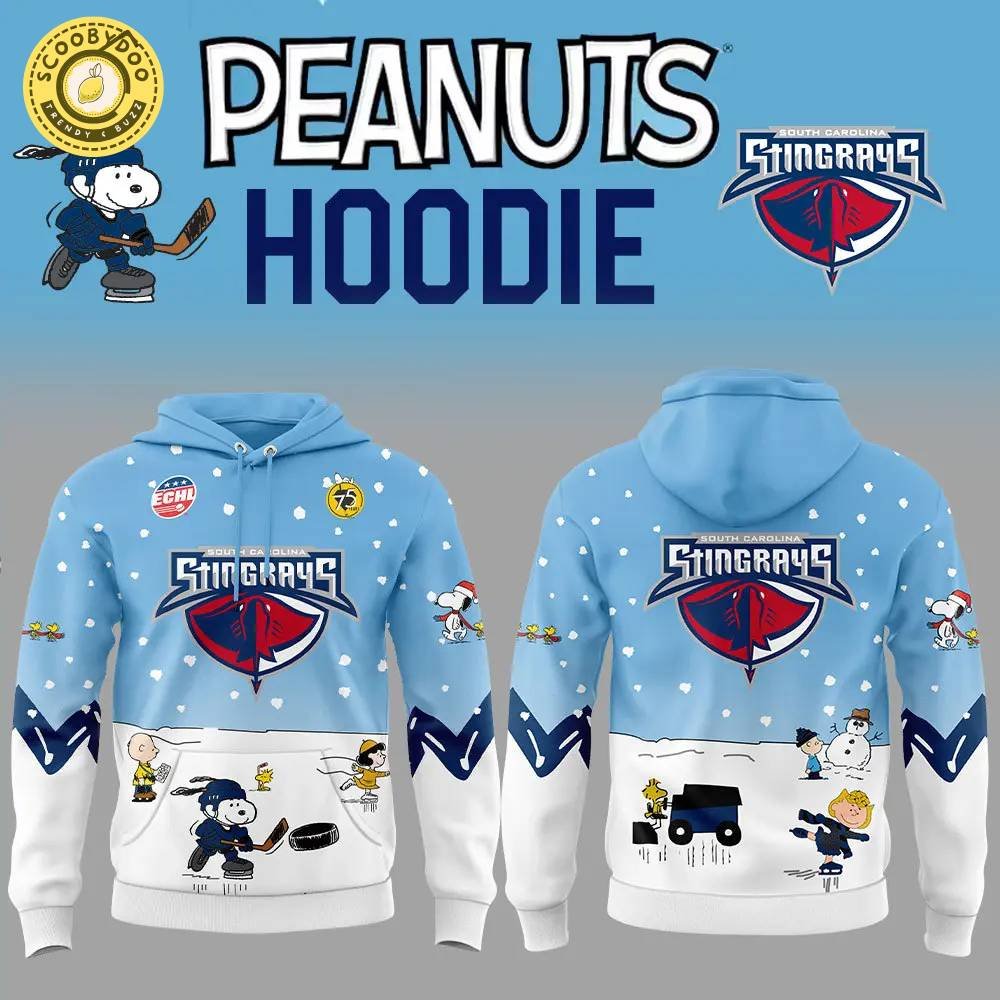 South Carolina Stingrays Peanuts Night Specialty Hoodie South Carolina Stingrays Peanuts Night Specialty Hoodie