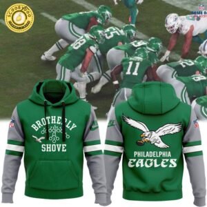 Special Edition NFL Philadelphia Eagles “Kelly Green Brotherly Shove” Hoodie On Sale
