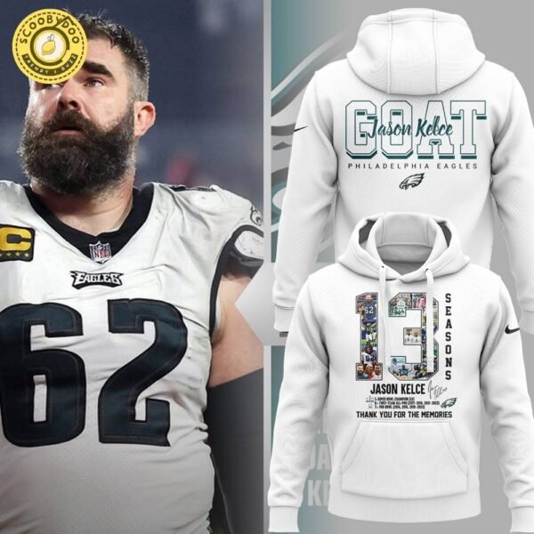 Special Jason Kelce NFL White Hoodie On Sale