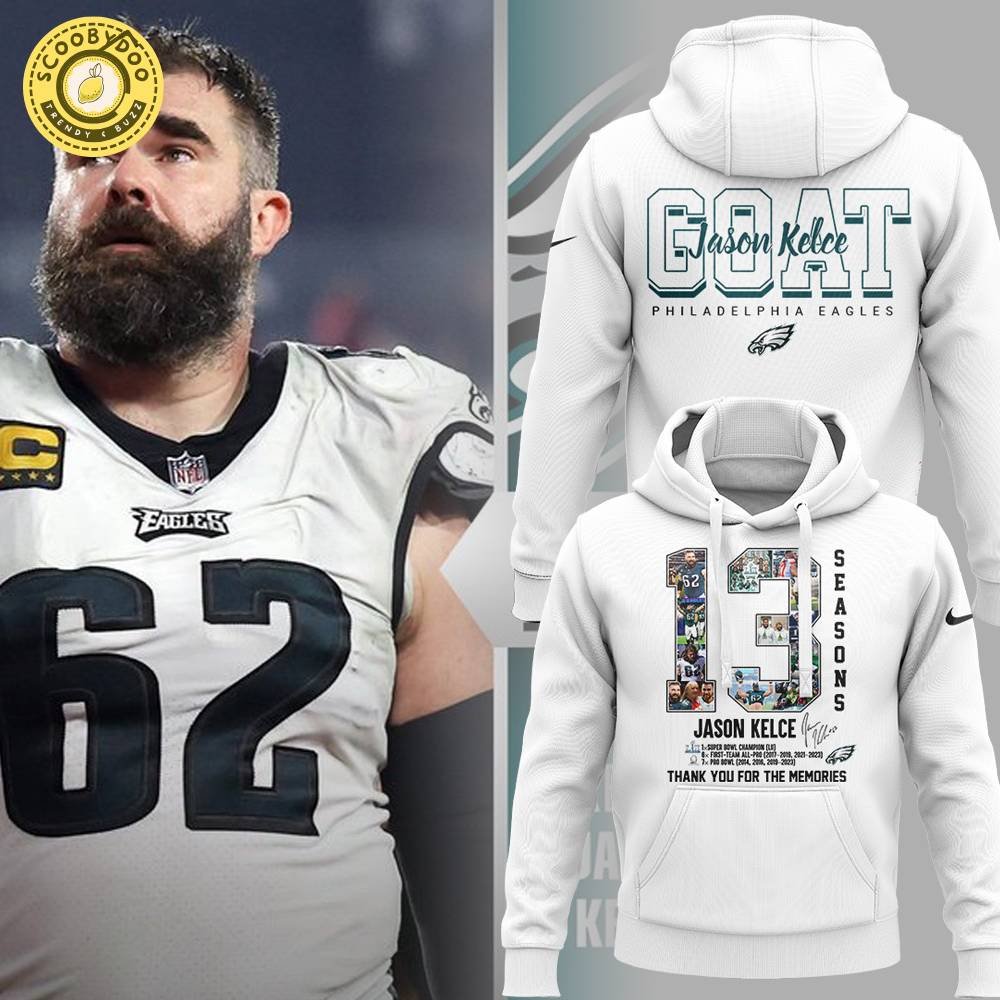 Special Jason Kelce NFL White Hoodie On Sale Special Jason Kelce NFL White Hoodie On Sale