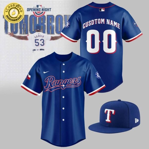 Texas Rangers Nike Home Replica Player Jersey – Blue