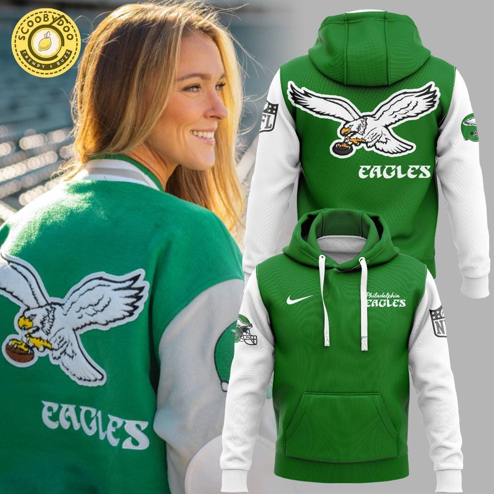 The iconic ’90s Philadelphia Eagles Letterman Jacket “Kelly Green” Hoodie On Sale The iconic ’90s Philadelphia Eagles Letterman Jacket “Kelly Green” Hoodie On Sale