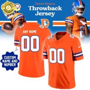 Throwback 1977 Orange Denver Broncos Mile High Collection Special Limited Jersey