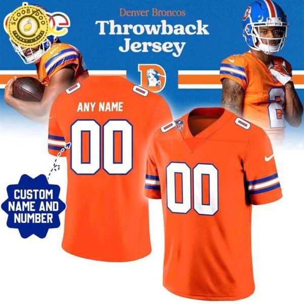 Throwback 1977 Orange Denver Broncos Mile High Collection Special Limited Jersey
