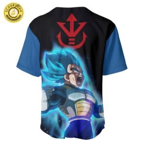 Vegeta Blue Baseball Jersey Dragon Ball Z Baseball Jersey Anime Baseball Jerse
