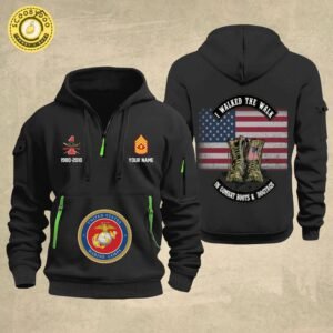 Limited Edition Marines Battalions – US Soldier/ Veteran And Rank Zip Hoodie