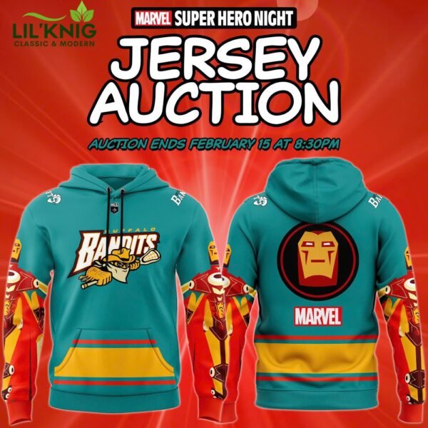 Buffalo Bandits Marvel Super Hero Night 2025 Hoodie – Limited Edition