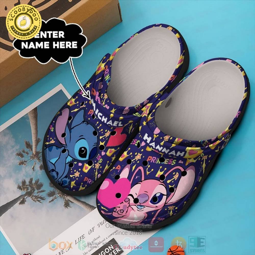 Footwearmerch Stitch And Angel Cartoon Valentine Crocs Crocband Clogs Shoes Footwearmerch Stitch And Angel Cartoon Valentine Crocs Crocband Clogs Shoes