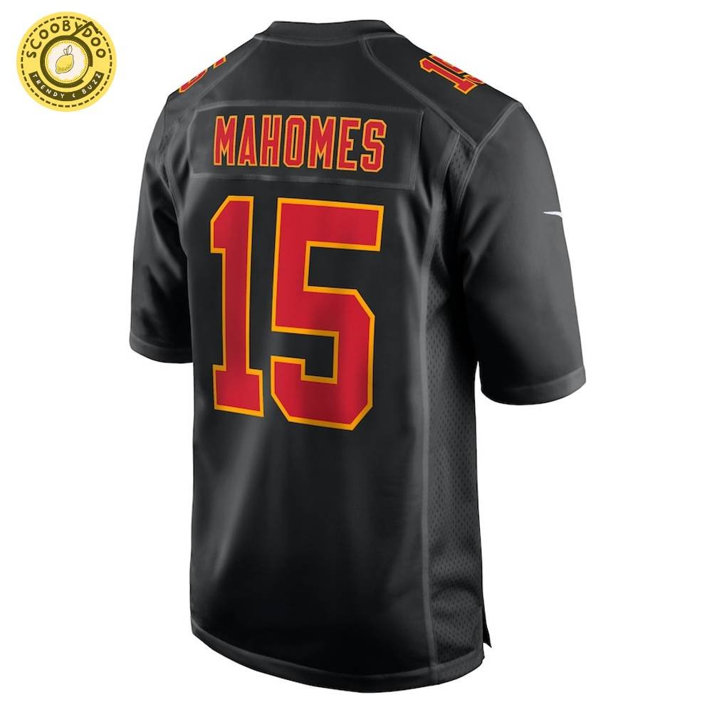 Men's Nike Kansas City Chiefs Patrick Mahomes Super Bowl LIX Carbon Black Fashion Game Jersey Men's Nike Kansas City Chiefs Patrick Mahomes Super Bowl LIX Carbon Black Fashion Game Jersey