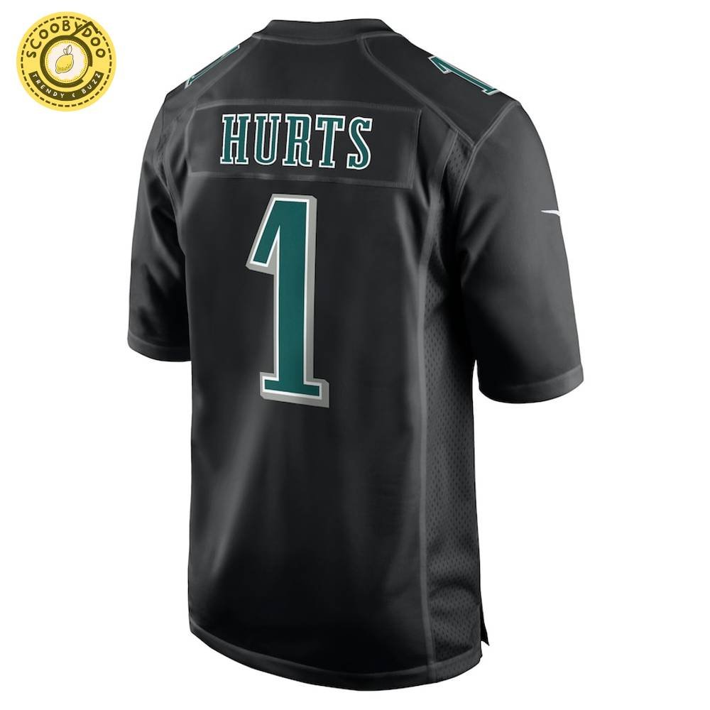 Men's Nike Philadelphia Eagles Jalen Hurts Super Bowl LIX Carbon Black Fashion Game Jersey Men's Nike Philadelphia Eagles Jalen Hurts Super Bowl LIX Carbon Black Fashion Game Jersey