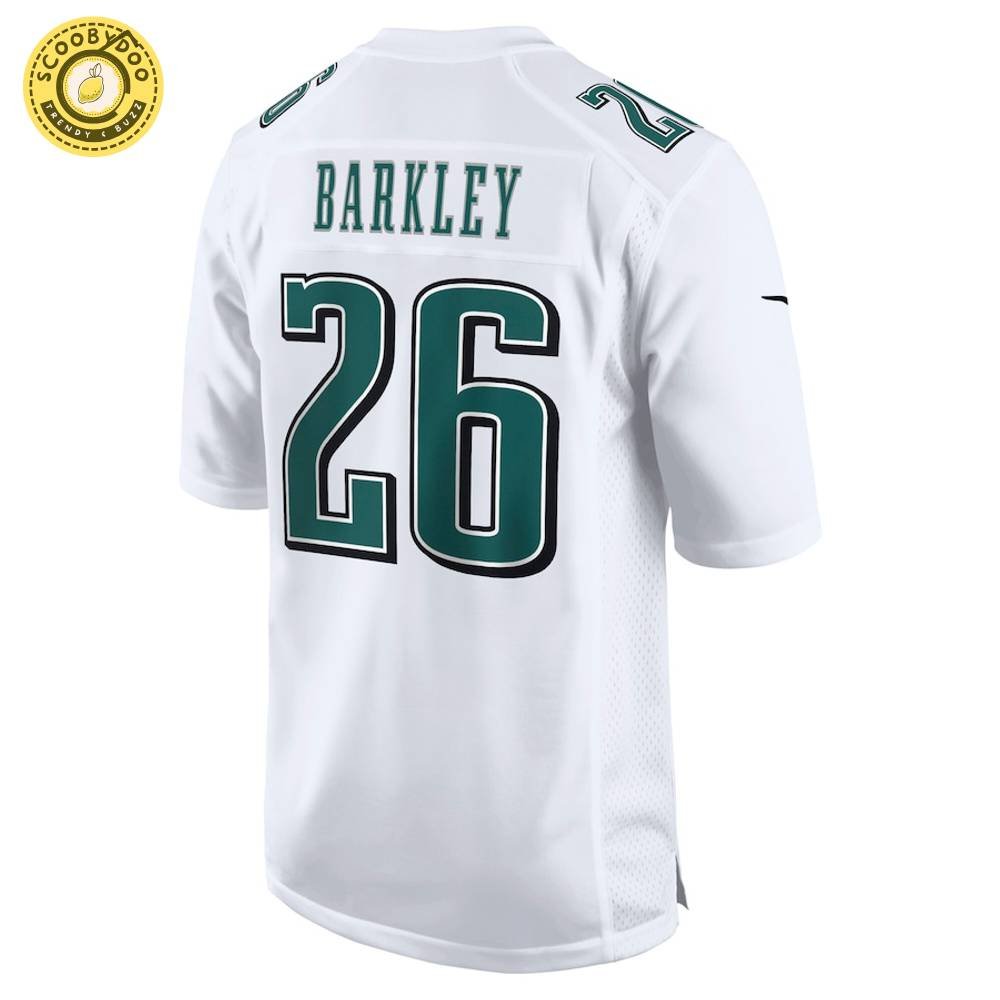 Men's Nike Philadelphia Eagles Saquon Barkley Super Bowl LIX Tundra White Fashion Game Jersey Men's Nike Philadelphia Eagles Saquon Barkley Super Bowl LIX Tundra White Fashion Game Jersey
