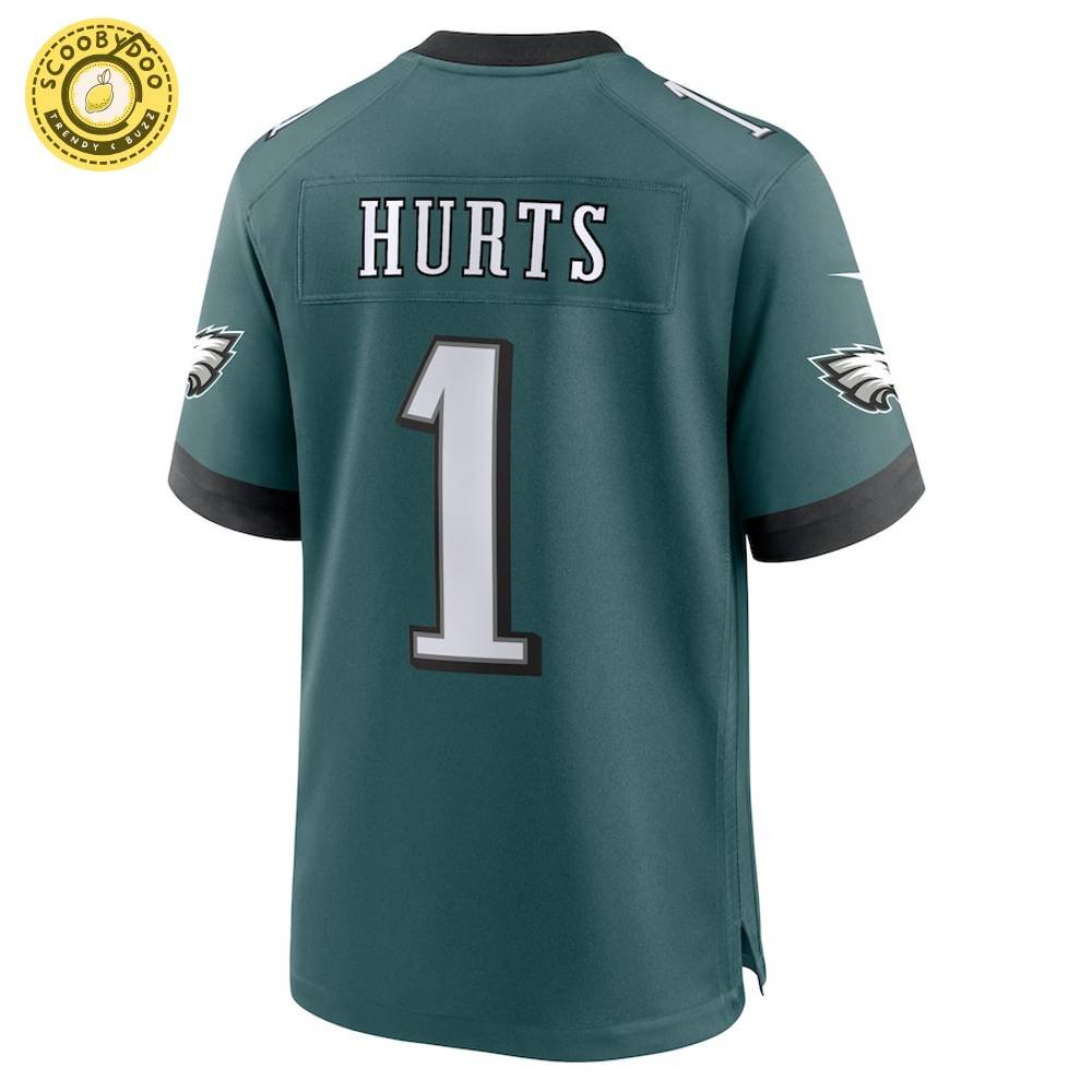 Men's Philadelphia Eagles Jalen Hurts Nike Midnight Green Super Bowl LIX Game Player Jersey Men's Philadelphia Eagles Jalen Hurts Nike Midnight Green Super Bowl LIX Game Player Jersey