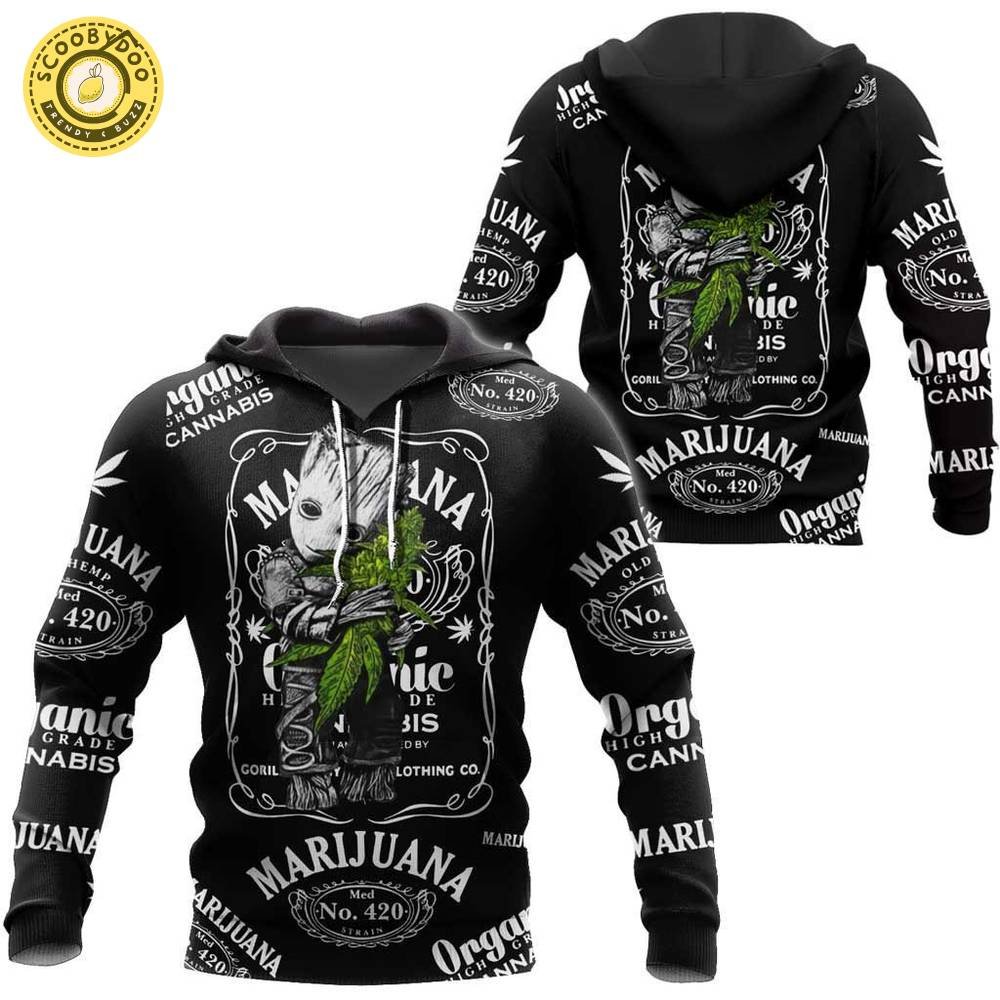 420 Art JD Name Symbol and Groot Clothes 3D Hoodie Limited Edition 420 Art JD Name Symbol and Groot Clothes 3D Hoodie Limited Edition
