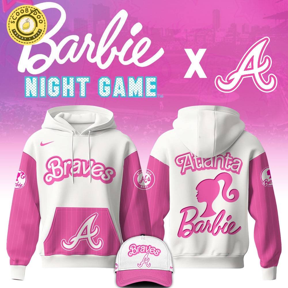 Atlanta Braves MLB x Barbie Night Game Limited Edition Hoodie 2025 Atlanta Braves MLB x Barbie Night Game Limited Edition Hoodie 2025