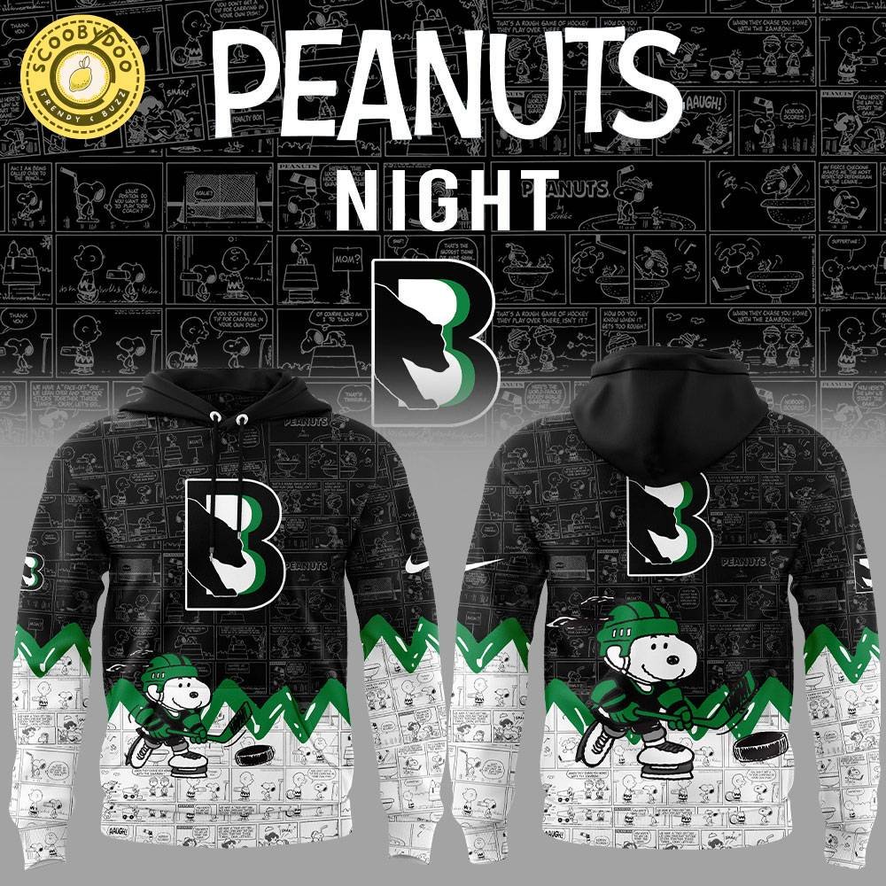 Binghamton Black Bears 75th Anniversary of Peanuts Limited Edition Hoodie Binghamton Black Bears 75th Anniversary of Peanuts Limited Edition Hoodie