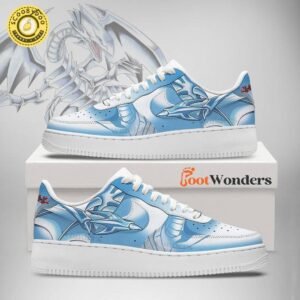Blue Eyes White Dragon Yu-Gi-Oh Limited Edition AF1 Shoes