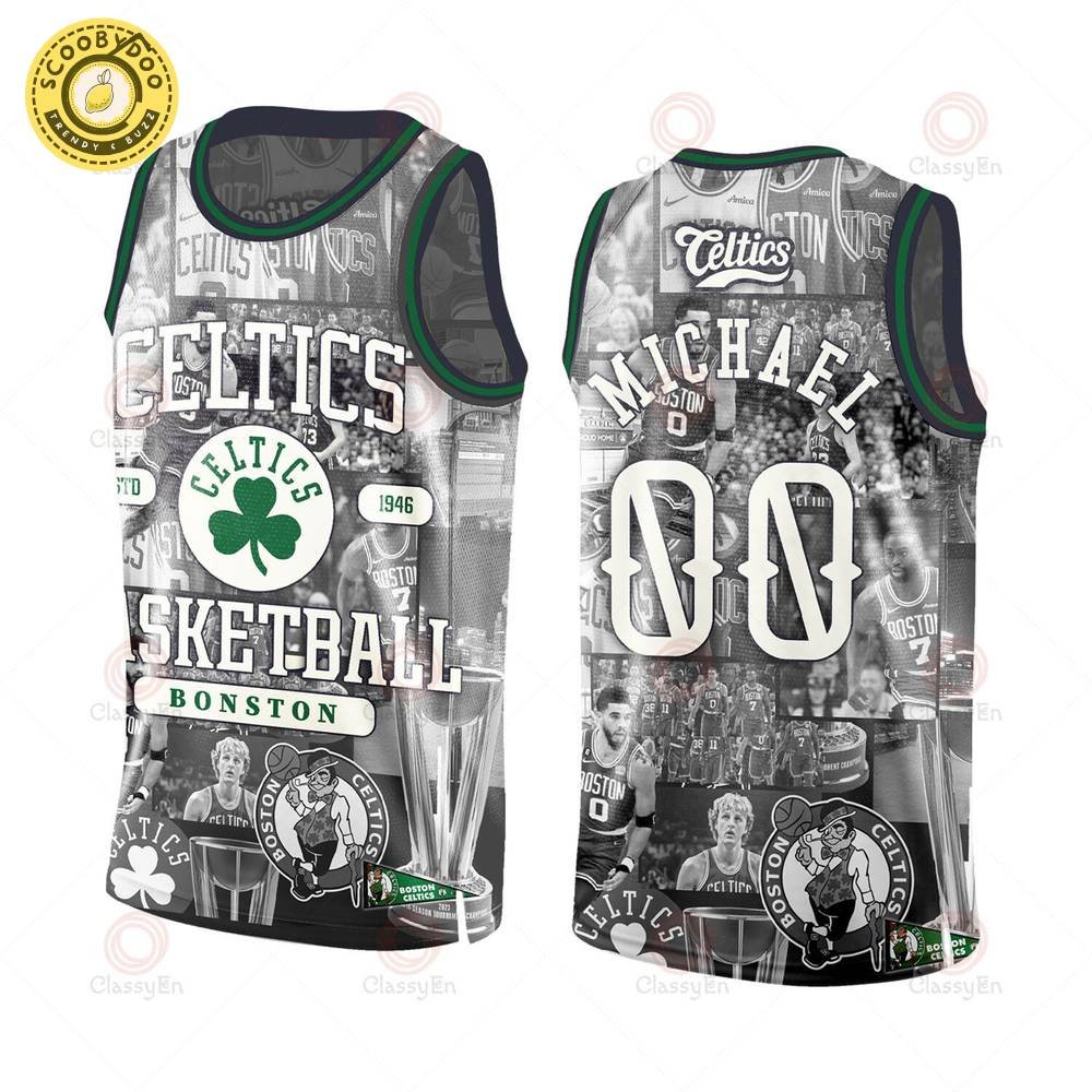 Celtics Michael Championship Jersey "Legends Never Fade" 3D All-Over Print Basketball Jersey Celtics Michael Championship Jersey "Legends Never Fade" 3D All-Over Print Basketball Jersey