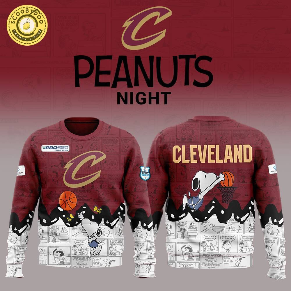Cleveland Cavaliers 75th Anniversary of Peanuts Limited Edition Sweatshirt Cleveland Cavaliers 75th Anniversary of Peanuts Limited Edition Sweatshirt
