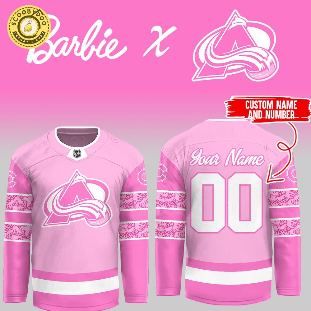 Colorado Avalanche Barbie Night NHL Jersey Limited Edition Colorado Avalanche Barbie Night NHL Jersey Limited Edition
