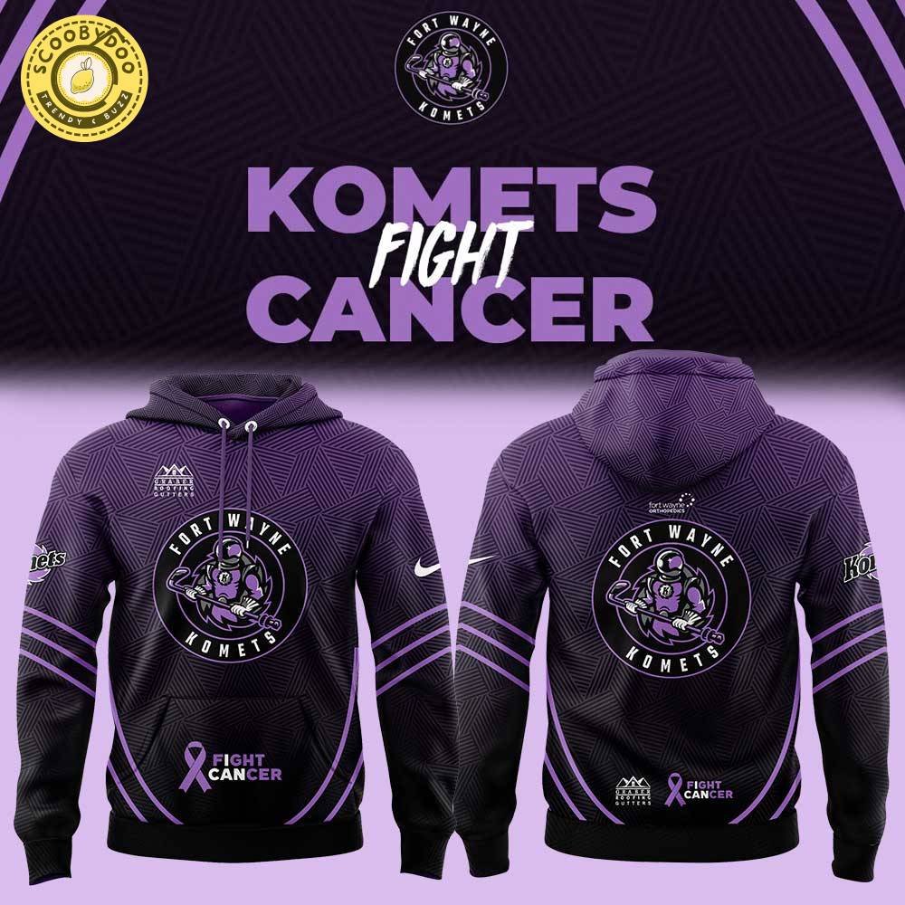 Fort Wayne Komets Fight Cancer Night Limited Edition Hoodie Fort Wayne Komets Fight Cancer Night Limited Edition Hoodie