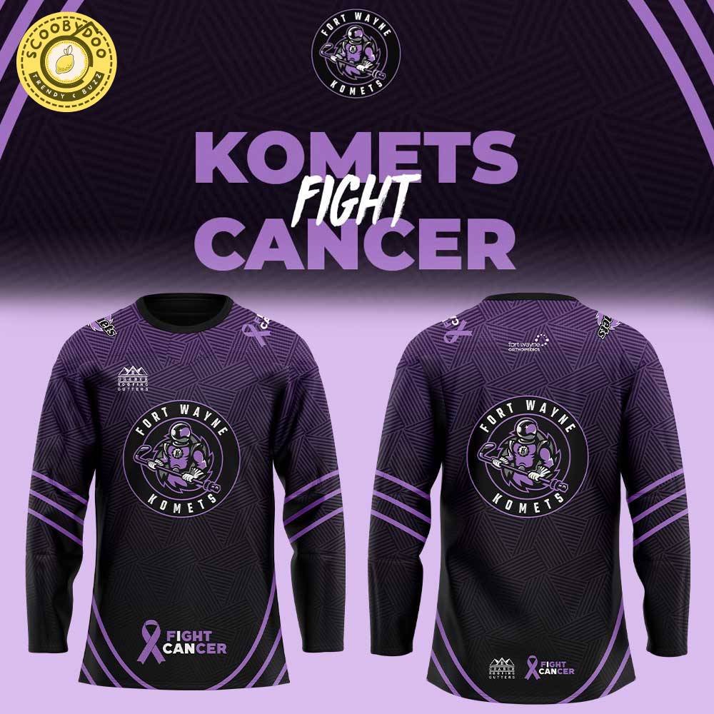 Fort Wayne Komets Fight Cancer Night Limited Edition NHL Jersey Fort Wayne Komets Fight Cancer Night Limited Edition NHL Jersey