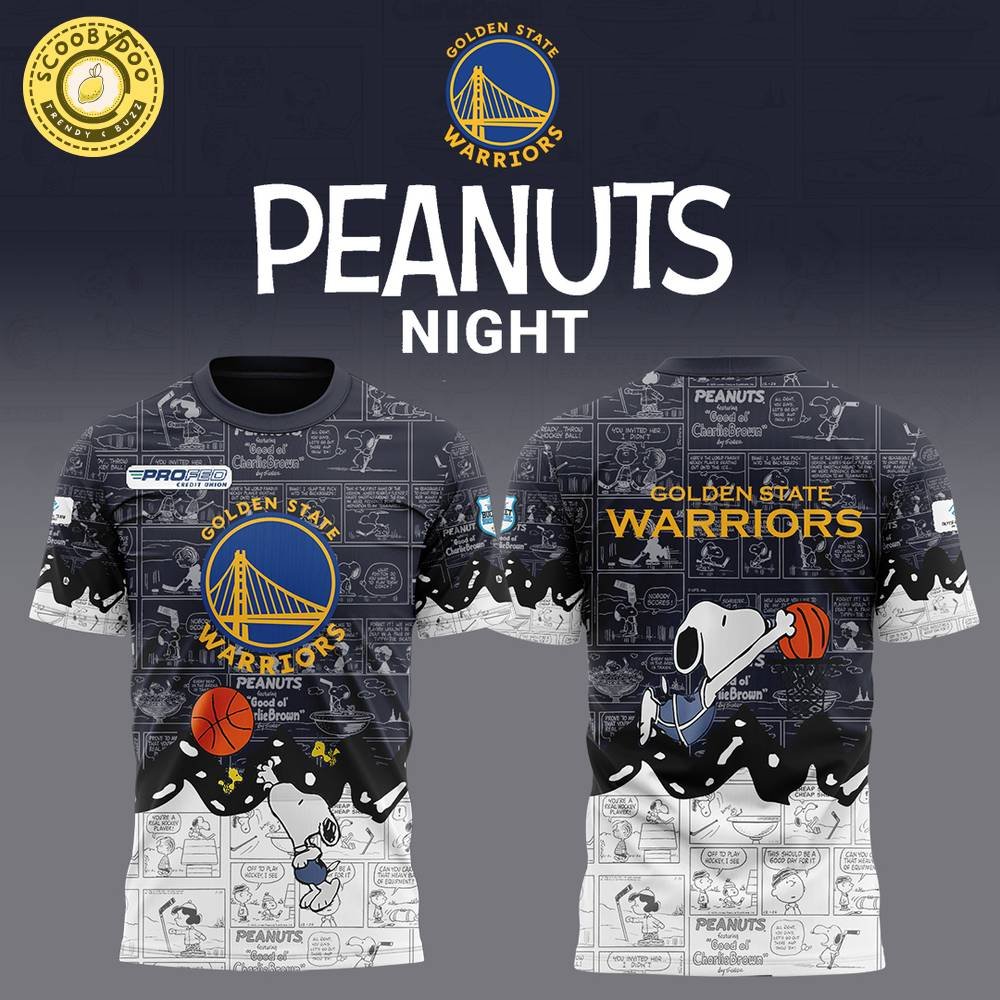 Golden State Warriors 75th Anniversary of Peanuts Limited Edition T-shirt Golden State Warriors 75th Anniversary of Peanuts Limited Edition T-shirt
