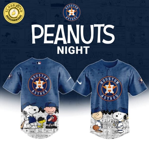 Houston Astros MLB x 75th Anniversary of Peanuts Limited Edition Baseball Jersey 2025