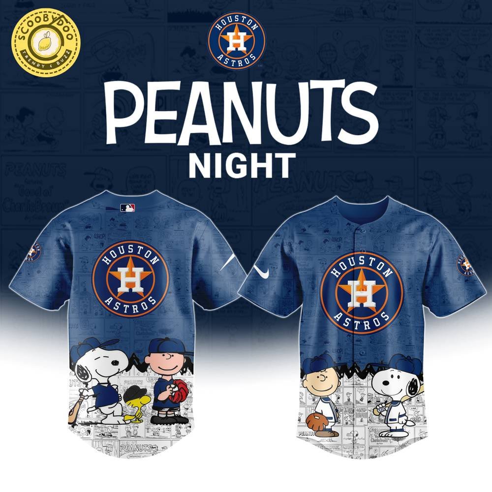 Houston Astros MLB x 75th Anniversary of Peanuts Limited Edition Baseball Jersey 2025 Houston Astros MLB x 75th Anniversary of Peanuts Limited Edition Baseball Jersey 2025