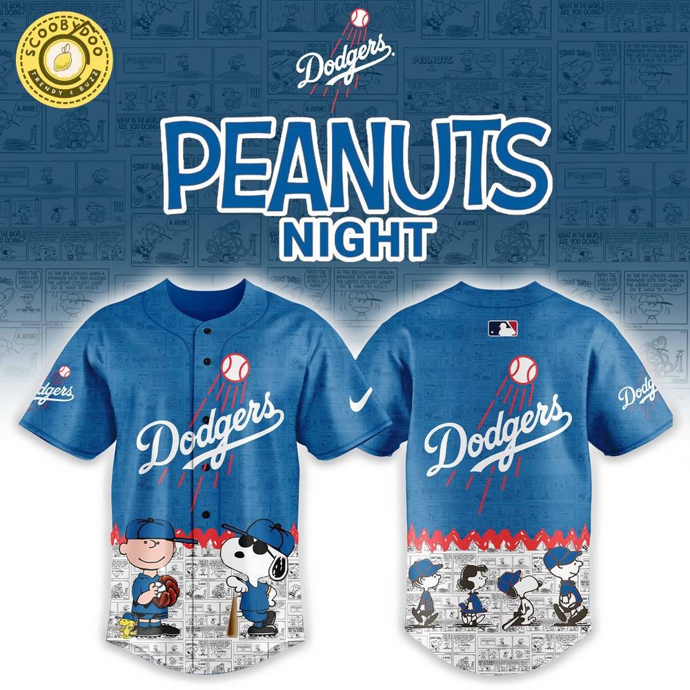 Los Angeles Dodgers x 75th Peanut Anniversary Baseball Jersey Limited Edition Los Angeles Dodgers x 75th Peanut Anniversary Baseball Jersey Limited Edition