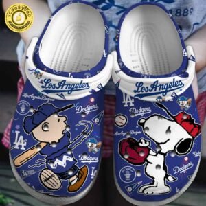 Los Angeles Dodgers x Snoopy Peanuts MLB Sport Cartoon Clogs Limited Edition