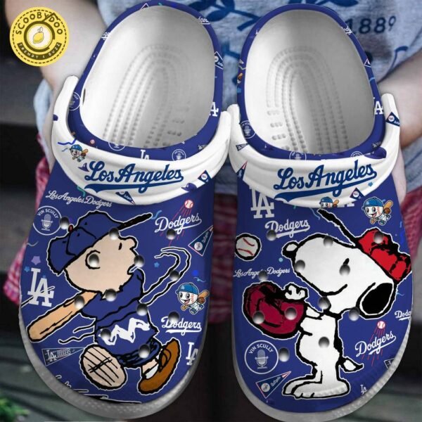 Los Angeles Dodgers x Snoopy Peanuts MLB Sport Cartoon Clogs Limited Edition